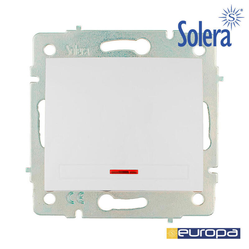 Conmutador/Interruptor Luminoso 10ax 250v Serie Europa Solera Erp02ilqc