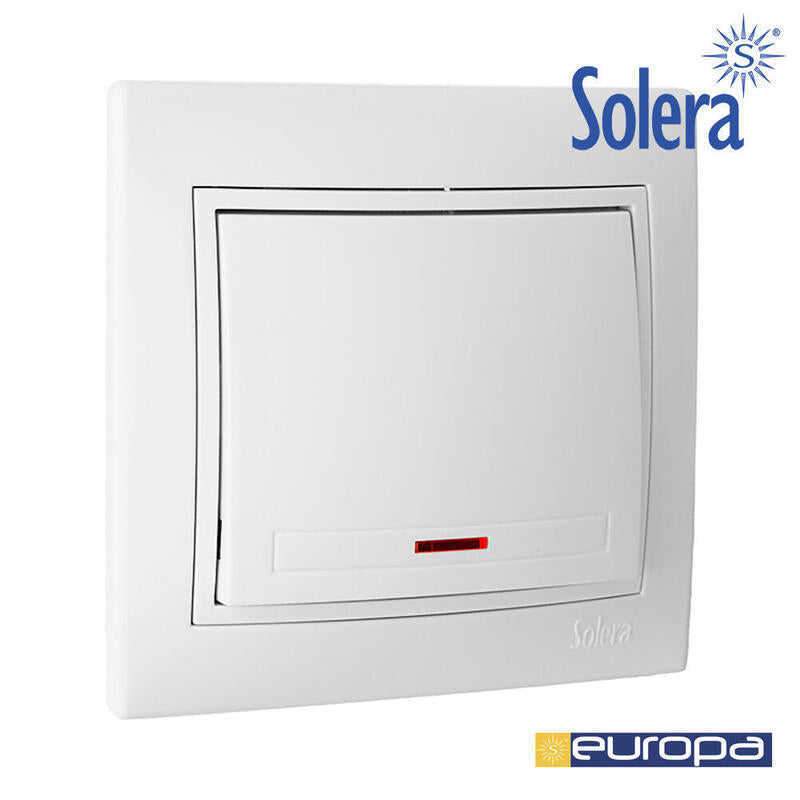 Conmutador/Interruptor Luminoso 10ax 250v Serie Europa Solera Erp02ilu