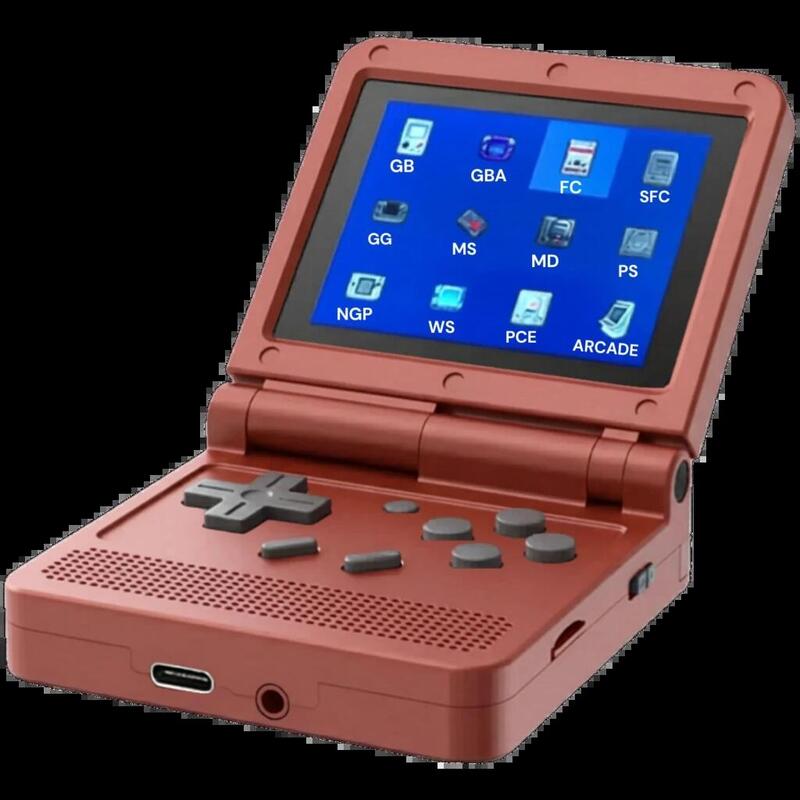 Consola Powkiddy V90 Portátil Retro Rojo