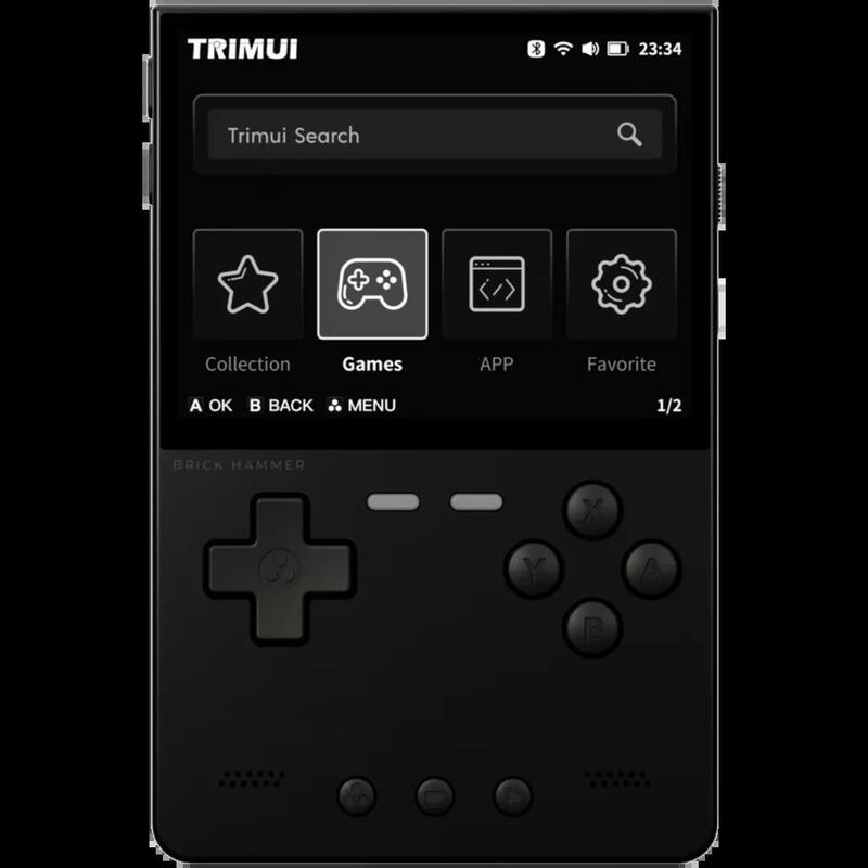 Consola Retro Trimui Brick Hammer Metal (Sin Sd Card) Negro