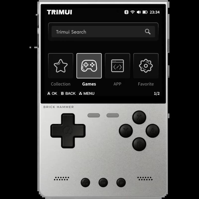 Consola Trimui Brick Hammer Metal (Sin Sd Card) Plata Retro