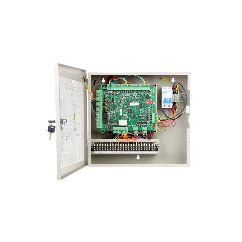 Controladora De 2 Puertas Hikvision Con Caja Y Fuente De Alimentación (Wiegand Y Rs-485)