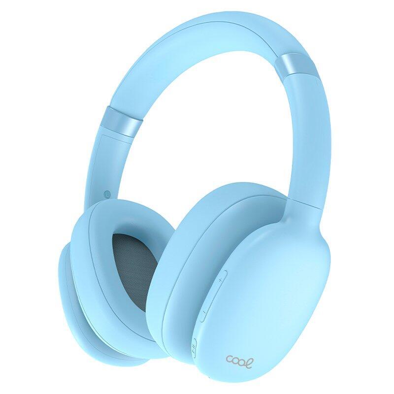 Cool Auriculares Stereo Bluetooth Cascos Roller Celeste