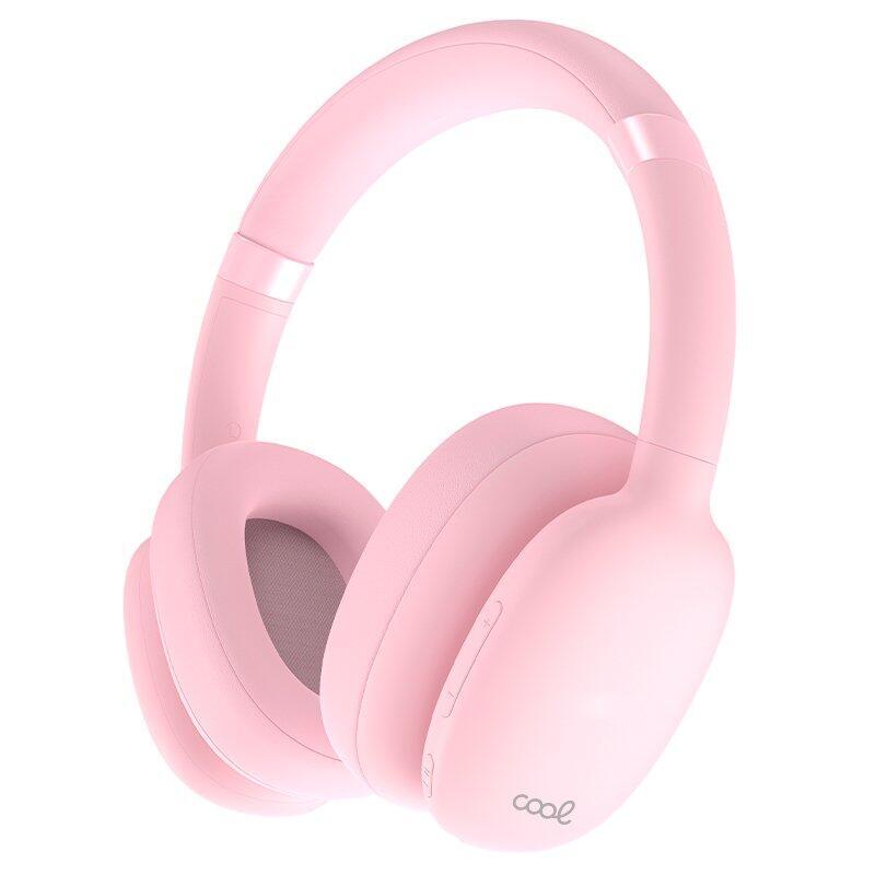 Cool Auriculares Stereo Bluetooth Cascos Roller Rosa
