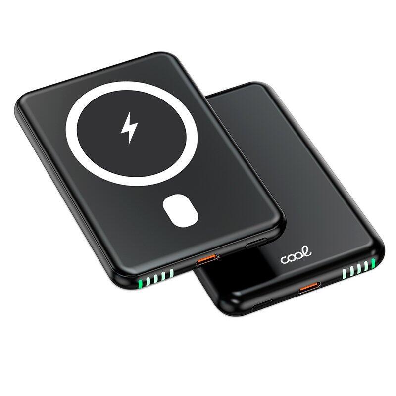 Cool Bateria Externa Universal Magnetica Power Bank Qi 5000 Mah Negro