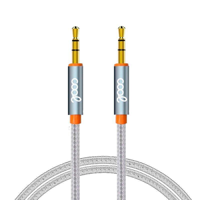 Cool Cable Jack 3.5 Mm A Jack 3.5 Mm Audio-Audio Nylon Plateado (1m)