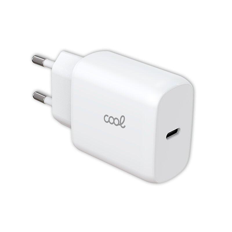 Cool Cargador Red Fast Adapt. (Pd) Tipo-C (25w) Blanco