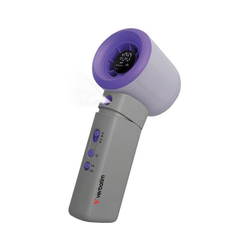Cool 'N' Go Aqua Breeze Handheld Fan Grey/Purple