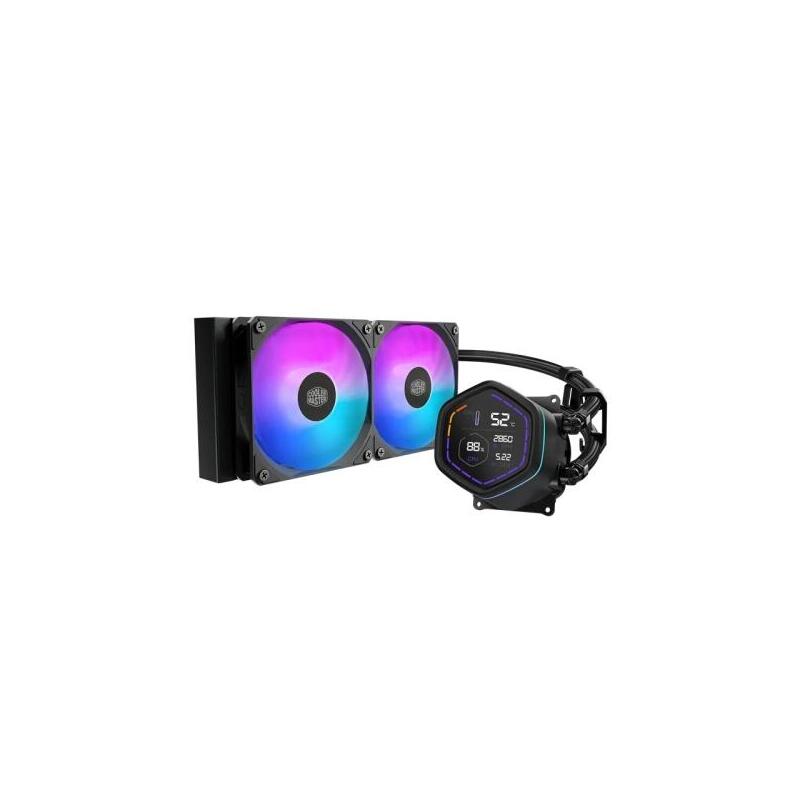 Refrigeracion Liquida Cpu Cooler Master Masterliquid Core Nex Digital 240 Argb Pantalla Led Digital 2,1" - Color
