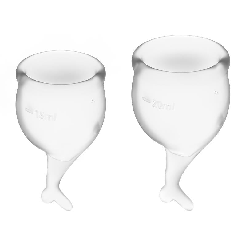 Copas Menstruales Feel Secure Transparent Pack De 2