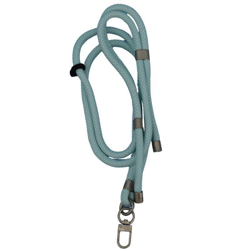 Cordón Para Móvil Azul Claro Y Blanco - Universal Con Tarjeta Para Todas Las Fundas