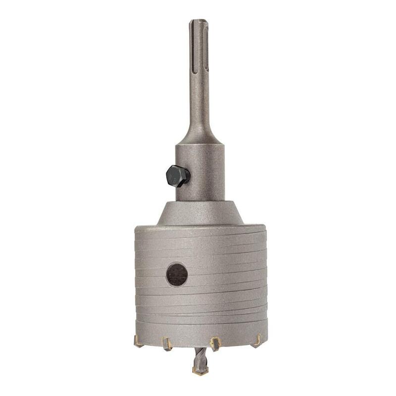 Corona Pasamuros De Metal Duro (Md) Ø90 Mm + Husillo Sds Plus + Broca Guía
