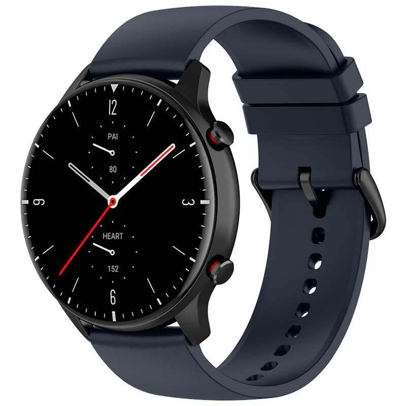 Correa De Silicona Universal 22mm Azul Oscuro Para Smartwatch Xiaomi/Amazfit/Samsung/Huawei/Realme/Ticwatch