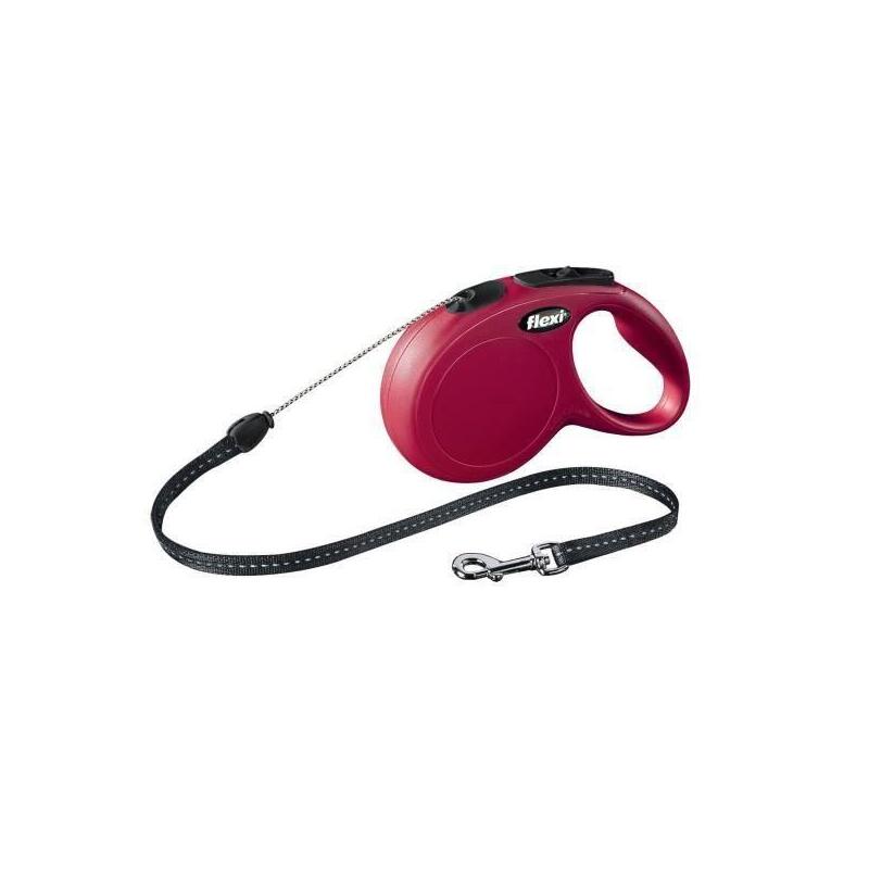 Correa Flexi Classic Cordon S Roja 5 Metros