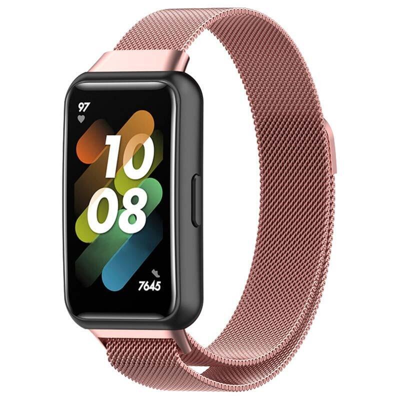 Correa Huawei Band 7 Milanesa Magnética Rosa
