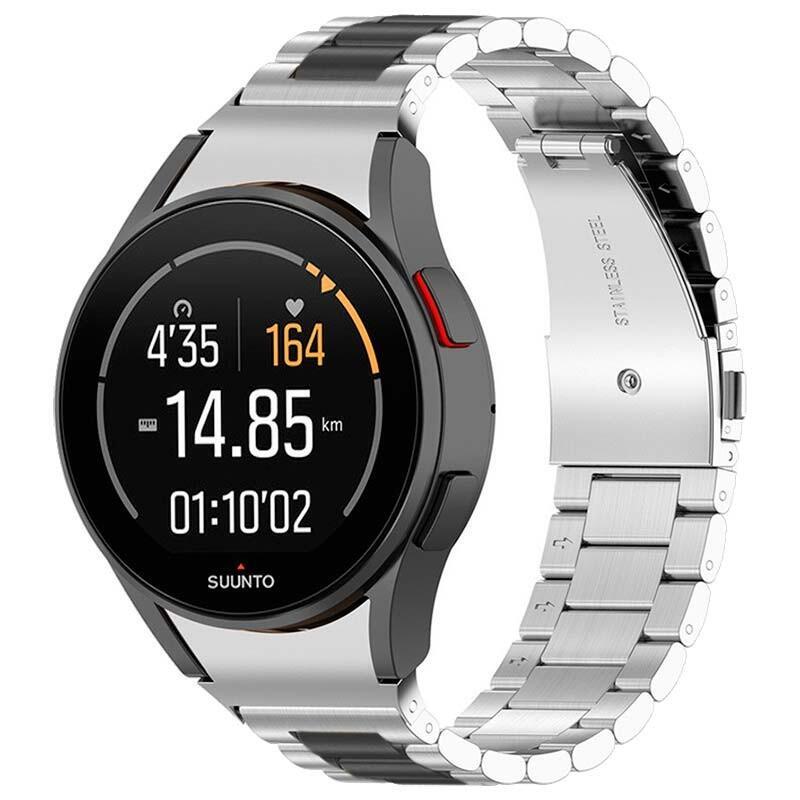 Correa Metal Eslabones Samsung Galaxy Watch 4/5/6 Plata+Negro