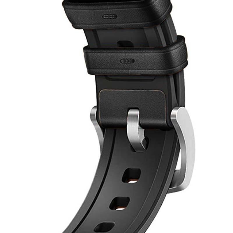 Correa Universal Cuero Premium 20mm Para Smartwatch Xiaomi/Amazfit/Samsung/Huawei/Realme/Ticwatch (Negro)