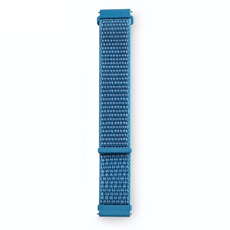Correa Universal Nailon 20mm Para Smartwatch Xiaomi/Amazfit/Samsung/Huawei/Realme/Ticwatch (Azul)
