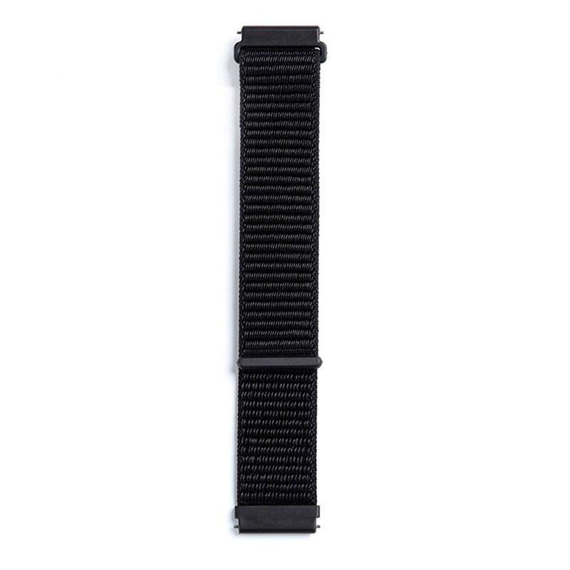 Correa Universal Nailon 20mm Para Smartwatch Xiaomi/Amazfit/Samsung/Huawei/Realme/Ticwatch (Negro)