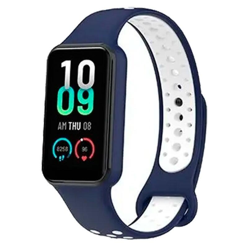 Correa Xiaomi Mi Smart Band 8 Active / Redmi Smart Band 2 Dual Color Azul+Blanco