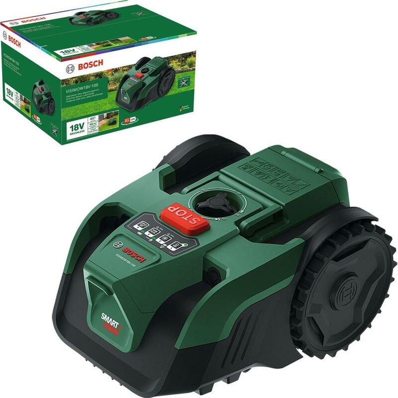 Cortacésped Robótico Bosch Visimow18v-100 Solo (Verde/Negro, Sin Batería Ni Cargador, Power For All Alliance)