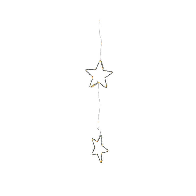 Cortina De Led Con Estrellas Para Exterior Color Negro