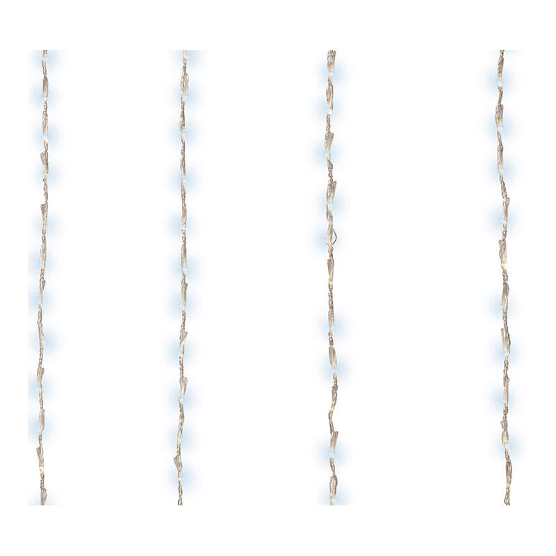 Cortina Led Balcon Exterior Blanco Frio 2x1m -220 Leds