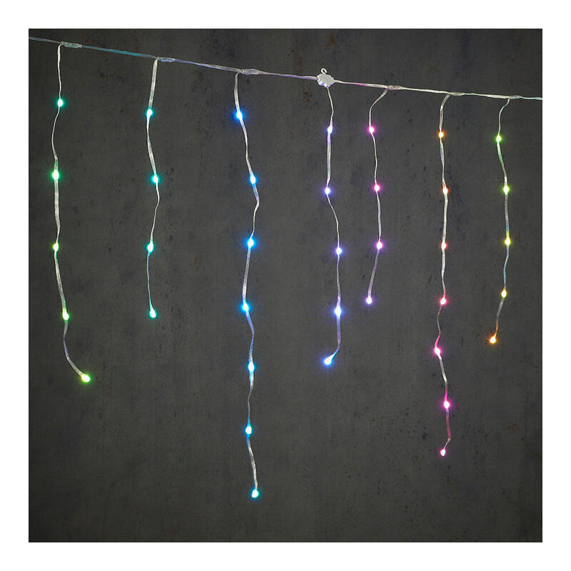 Cortina Led Efecto Carámbano Multicolor