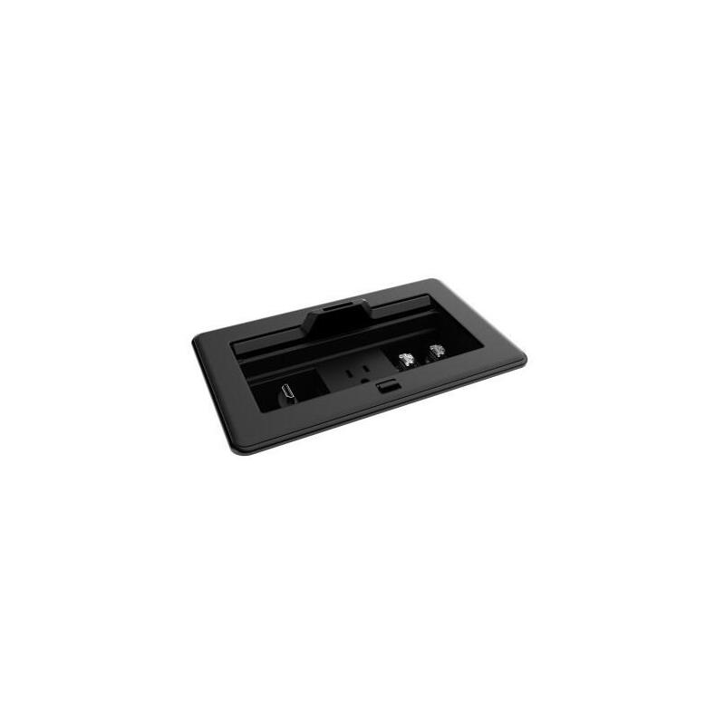 Crestron Fliptop Ft2 Series Cable Management System, 202 Size, Mechanical, Pass-Through Lid, Black (Ft2-202-Mech-Ptl-B) 6511668