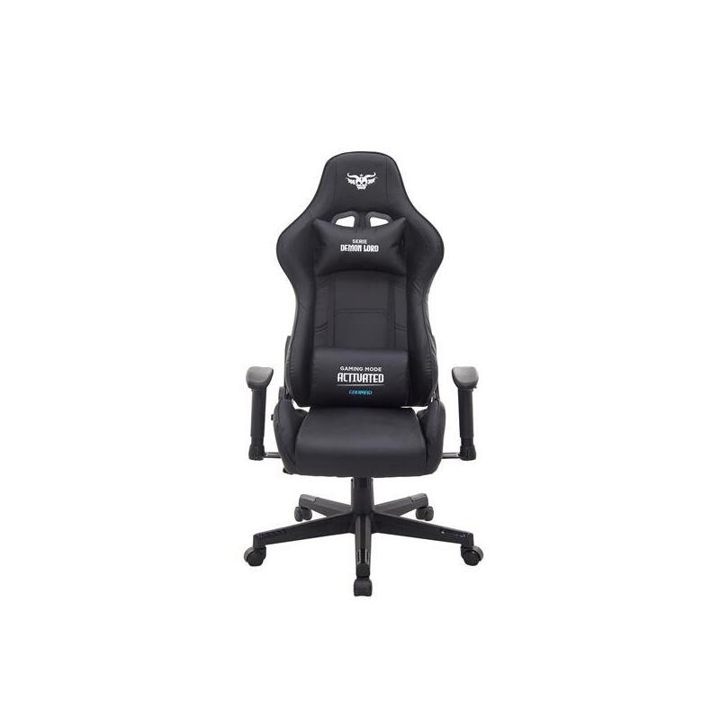 Silla Gaming Cromad Serie Demon Lord Estructura Robusta - Piel Sintetica De Alta Calidad - Altura Regulable Con