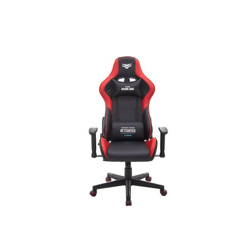 Silla Gaming Cromad Serie Demon Lord Estructura Robusta - Piel Sintetica De Alta Calidad - Altura Regulable Con