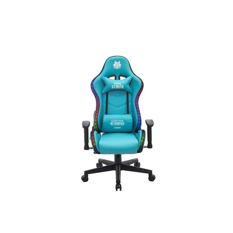 Cromad Serie Fenrir Silla Gaming Rgb - Estructura Robusta - Piel Sintetica De Alta Calidad - Altura Regulable Con