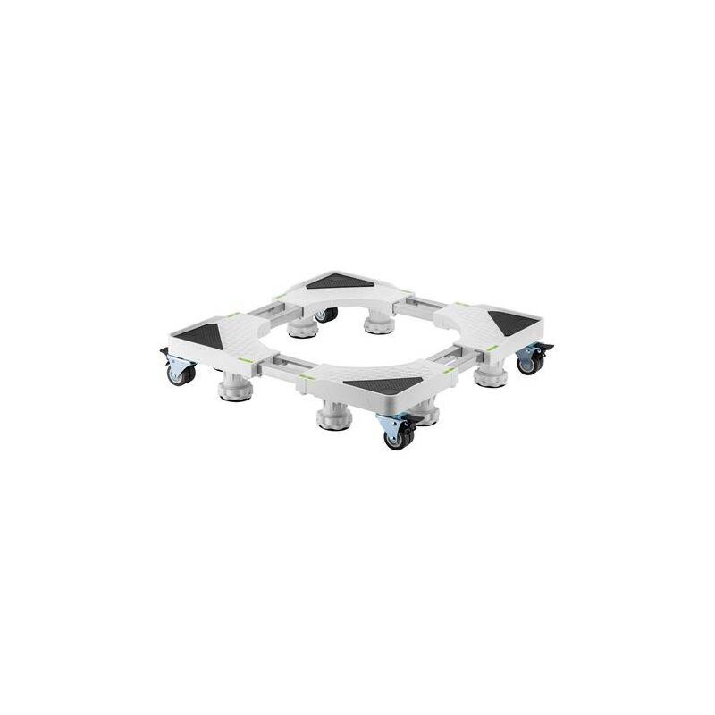 Cromad Soporte/Base Ajustable Serie Pro Con Ruedas Para Nevera Y Lavadoras - Color Blanco