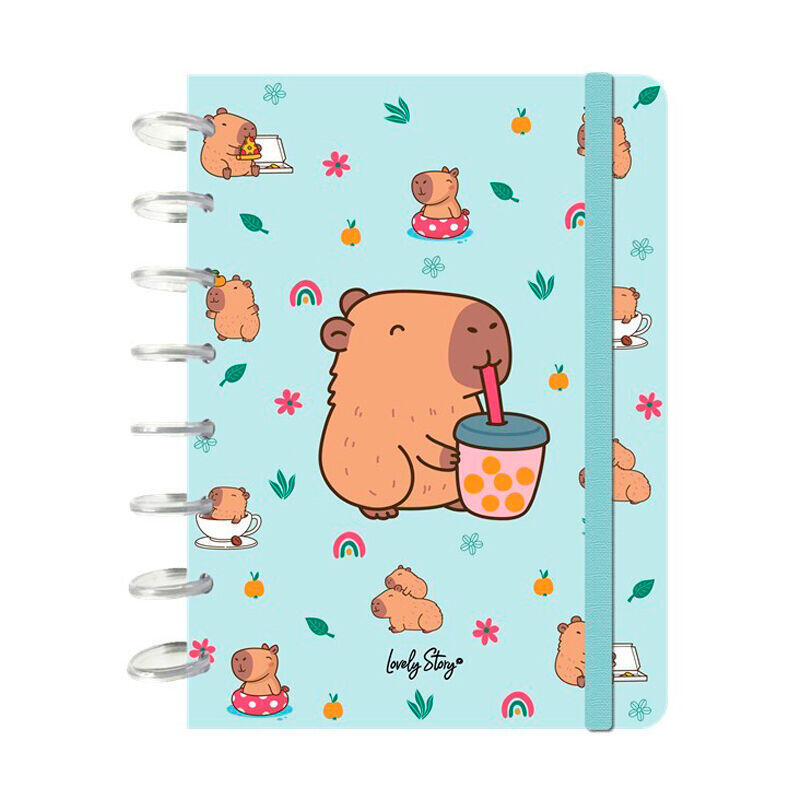 Cuaderno A5 Bubble Tea Capibara