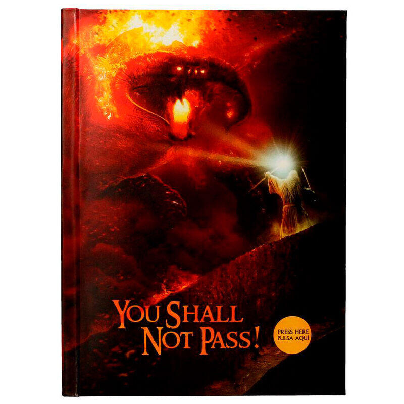 Cuaderno A5 You Shall Not Pass El Seor De Los Anillos Con Luz