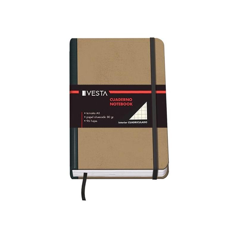 Cuaderno Nature Con Goma A6 96 Hojas Cuadrícula