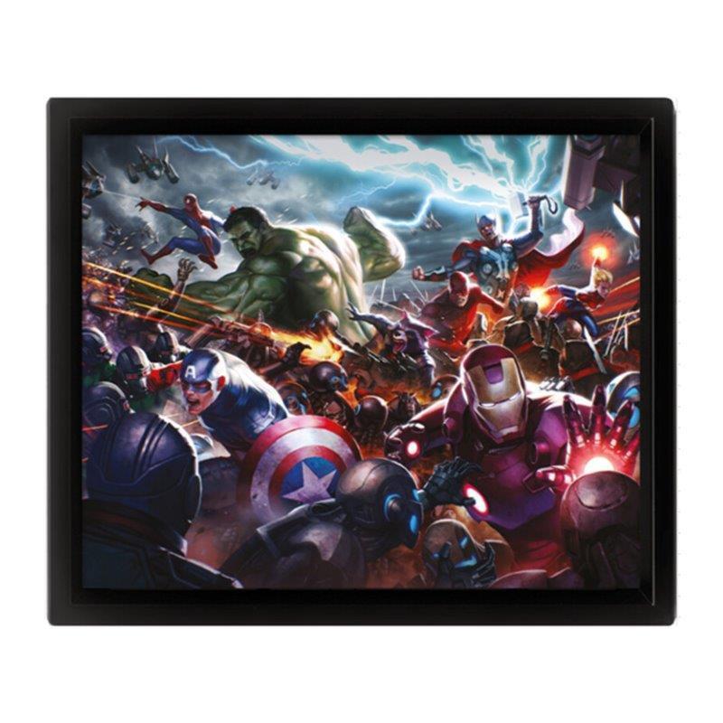 Cuadro 3d Marvel - La Lucha Del Futuro