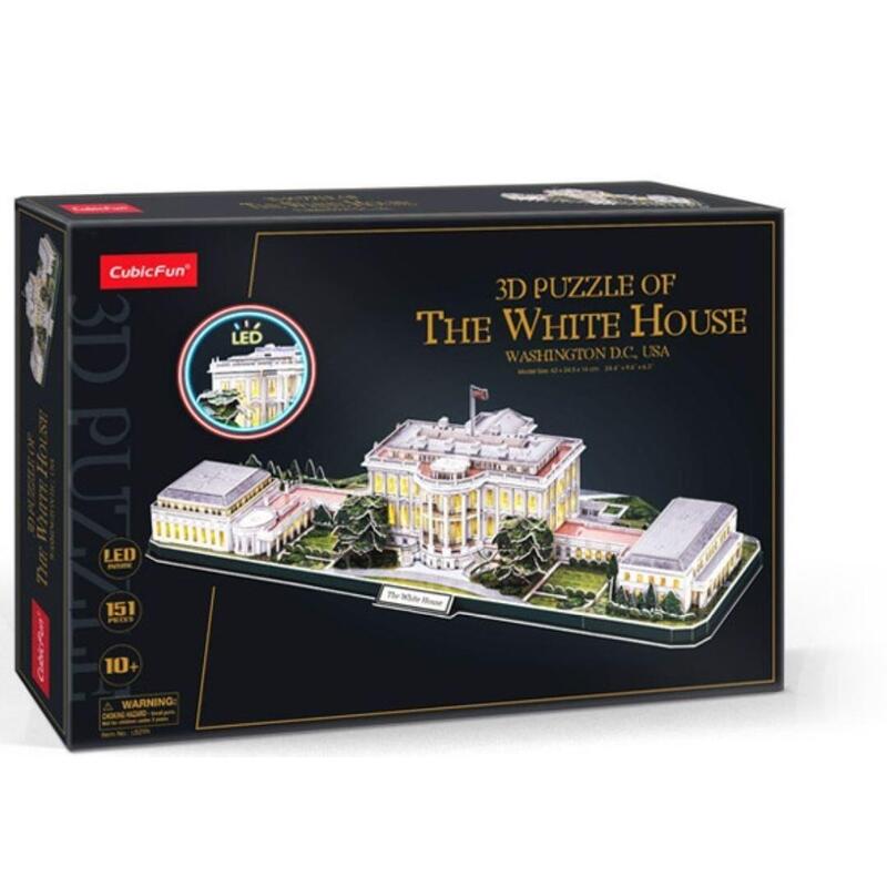 Cubic Fun Puzzle 3d Led  White House