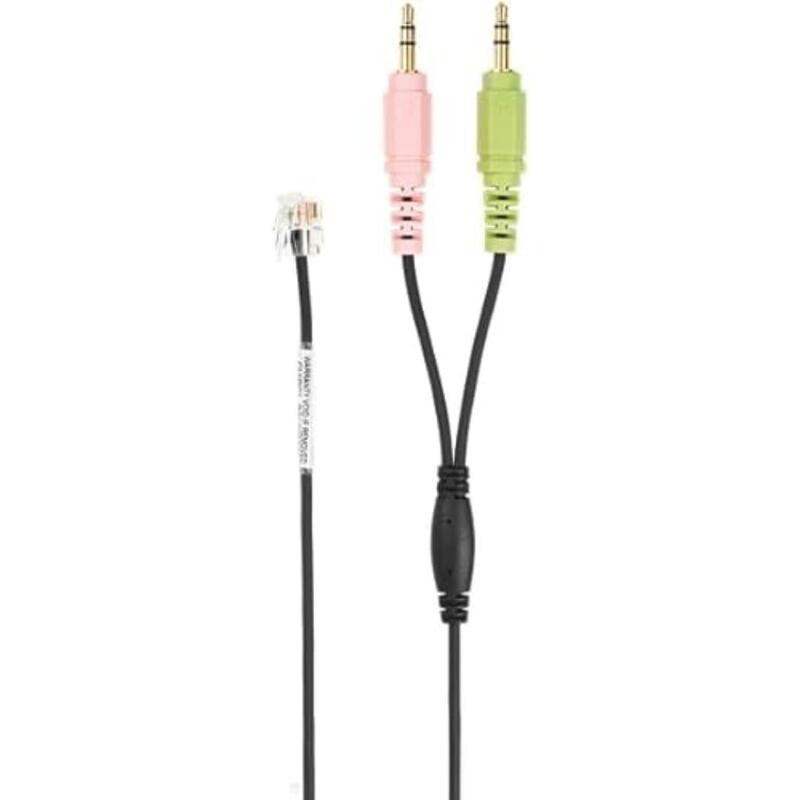 Cuipc 1 Pc Connection Cable, Rj9 To Dual 3.5mm