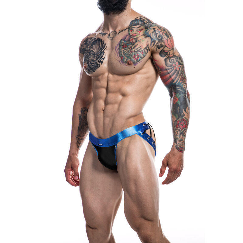 Cut4men - Jockstrap Desire Cuero Azul L