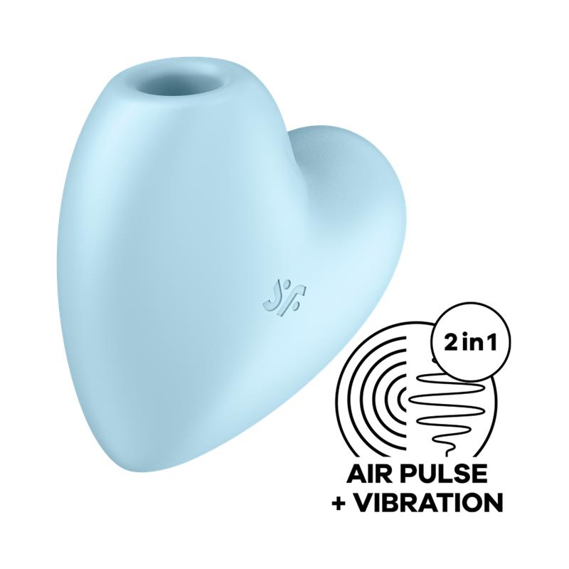 Satisfyer - Cutie Heart Estimulador Y Vibrador Azul