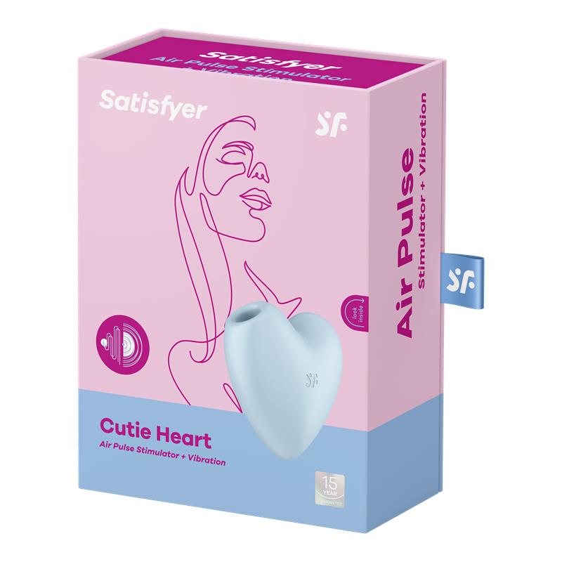 Satisfyer - Cutie Heart Estimulador Y Vibrador Azul