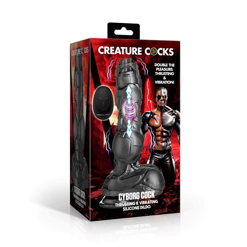 Cyborg Cock Dildo Metal Con Thrusting Y Vibración