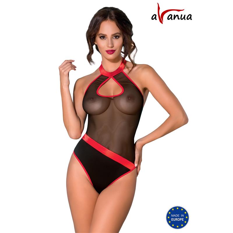 Body Cyra Negro/Rojo Talla (Interno):S/M