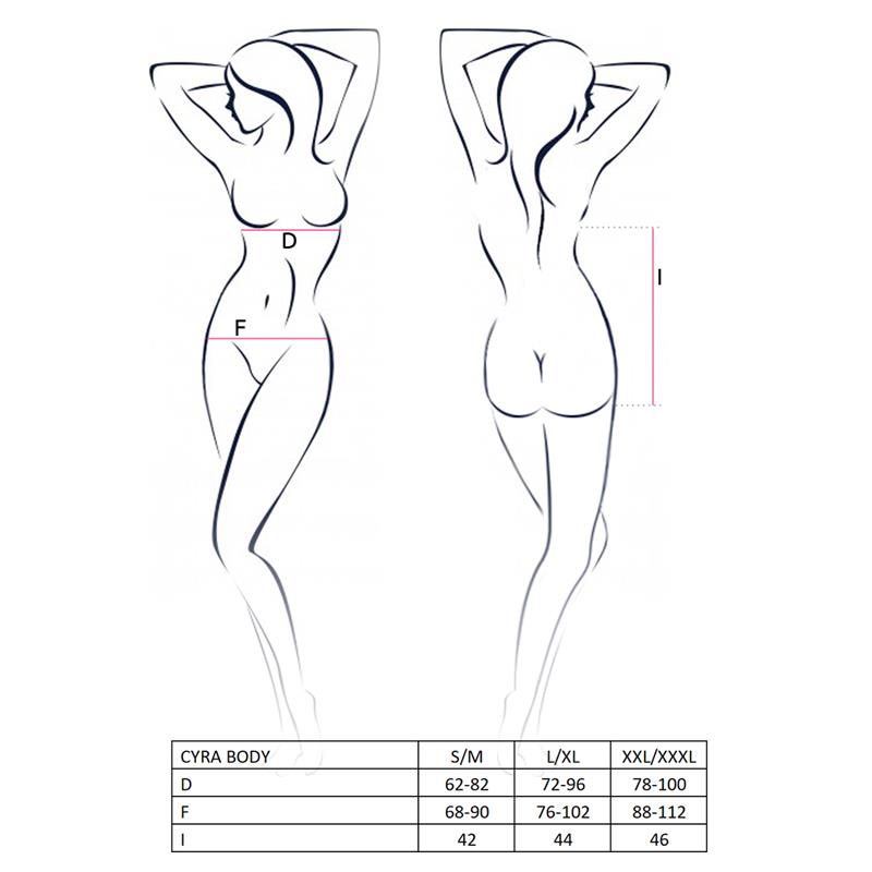 Body Cyra Negro/Rojo Talla (Interno):S/M