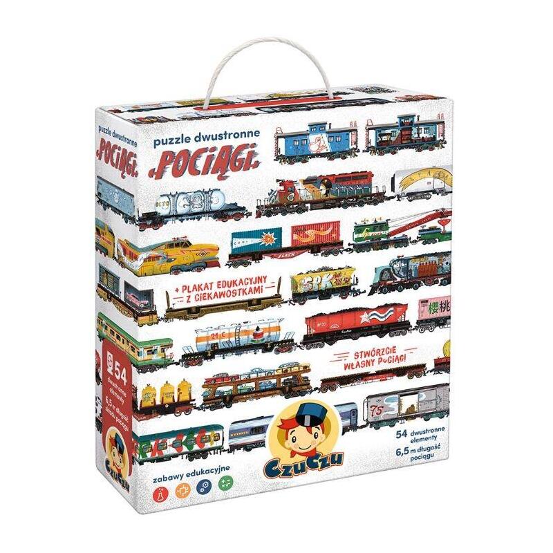 Czuczu Double-Sided Puzz Le - Trains