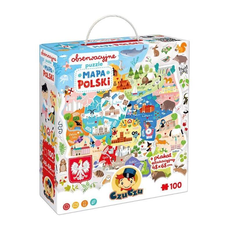Czuczu Observation Puzzl E -Map Of Poland 100 Pc