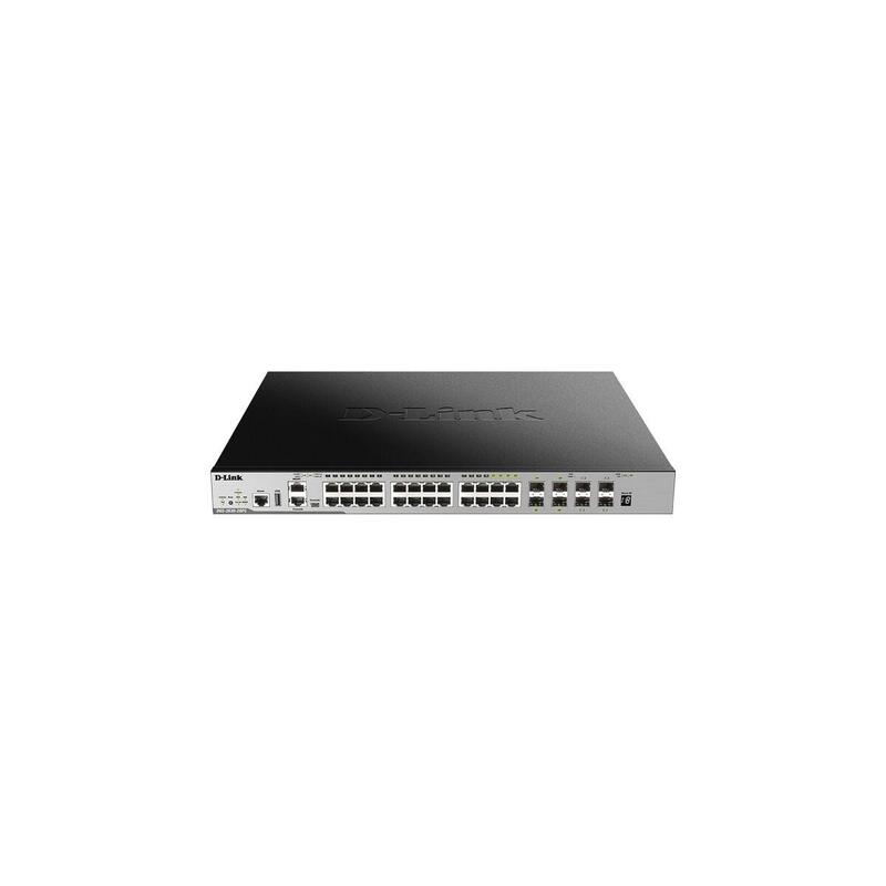 D-Link Dgs 3630-28pc Conmutador L3 Gestionado 20 X 10/100/1000 (Poe+) + 4 X Gigabit Sfp Combinado + 4 X 10 Gigabit Sfp+ Montaje En Rack Poe+ (370 W)