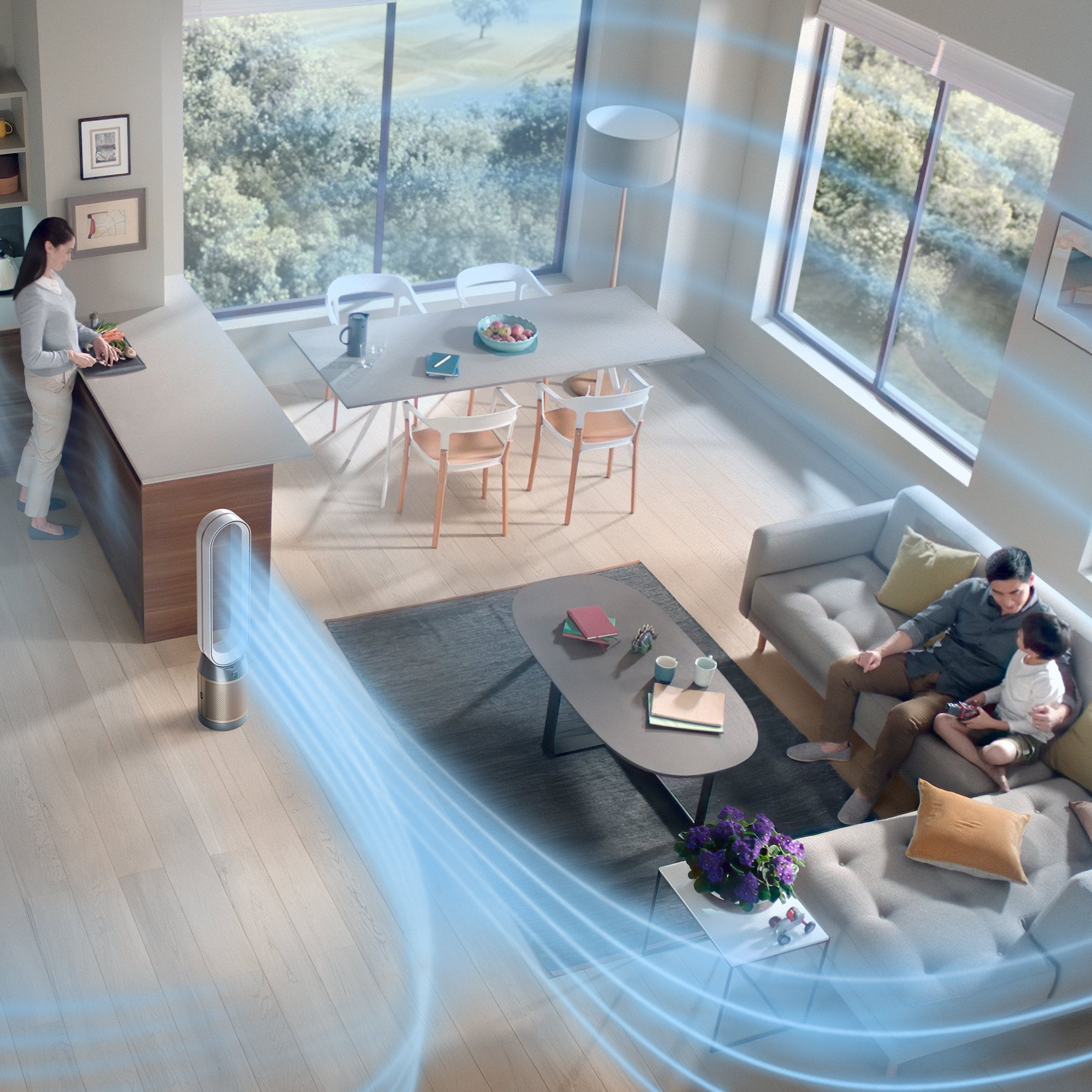 Dyson Purifier Cool Formaldehyde 61,5 Db 40 W Oro, Blanco