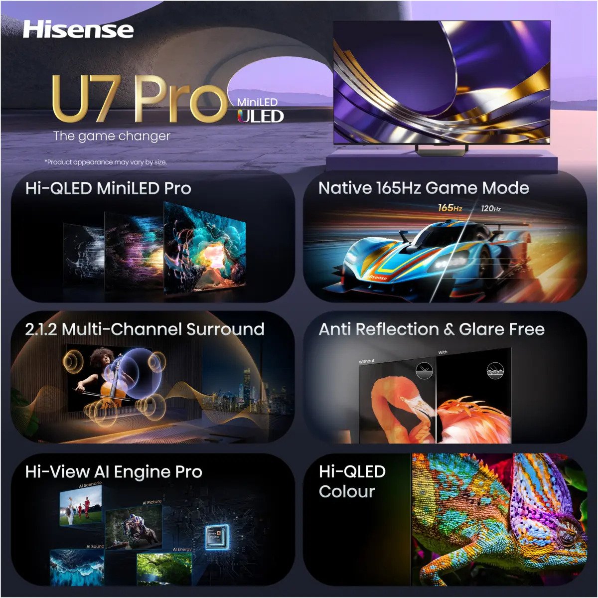 EAN 6942351437132 - Hisense 55U7DS PRO 139,7 cm (55") 4K Ultra HD Smart TV Wifi Negro imagen 11